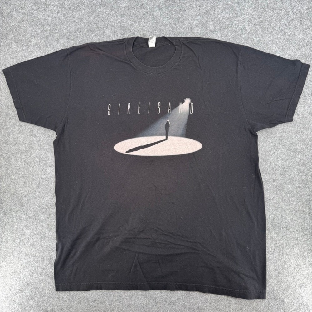 Barbra Streisand T-Shirt Mens 2XL 2006 Tour Black Graphic American Apparel EUC